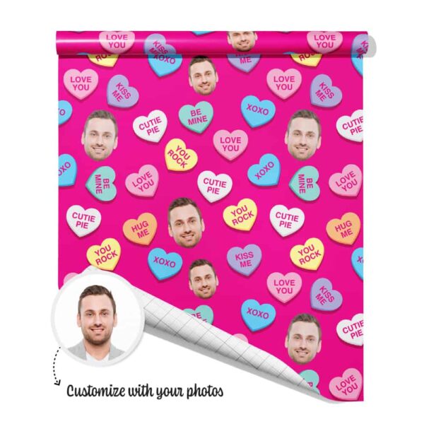 Heart Candies Wrapping Paper