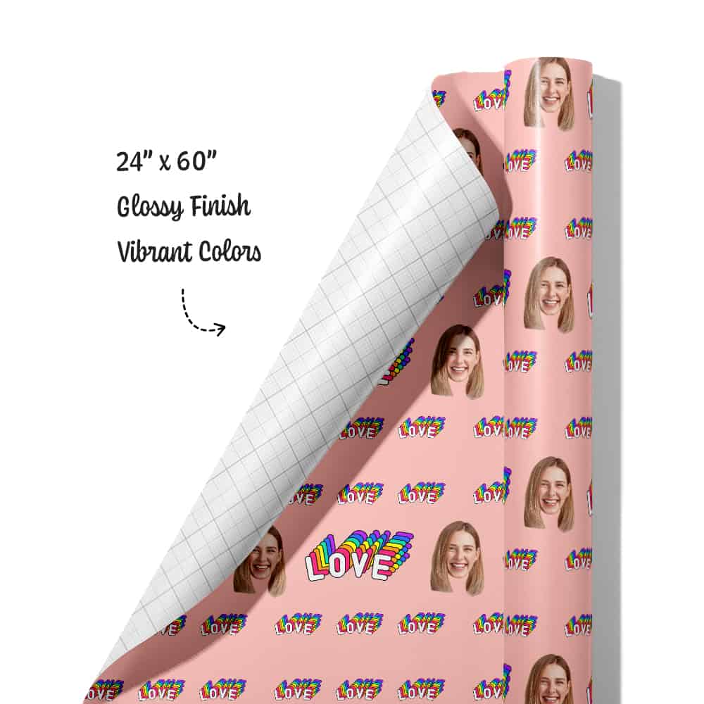 Rainbow Love Gift Wrap Roll