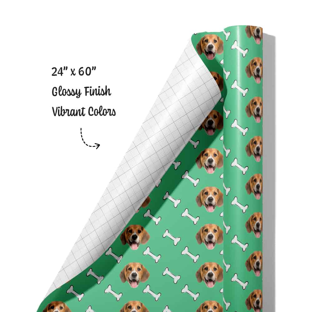 dog wrapping paper roll
