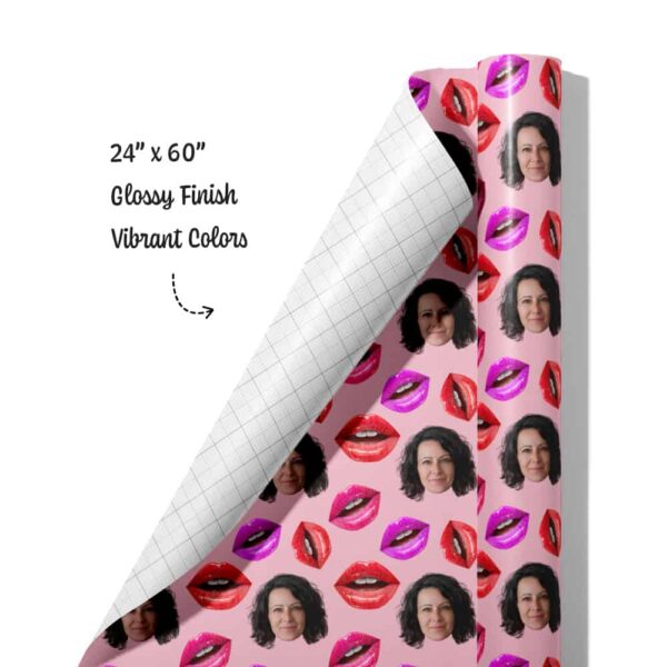glossy lips gift wrap roll
