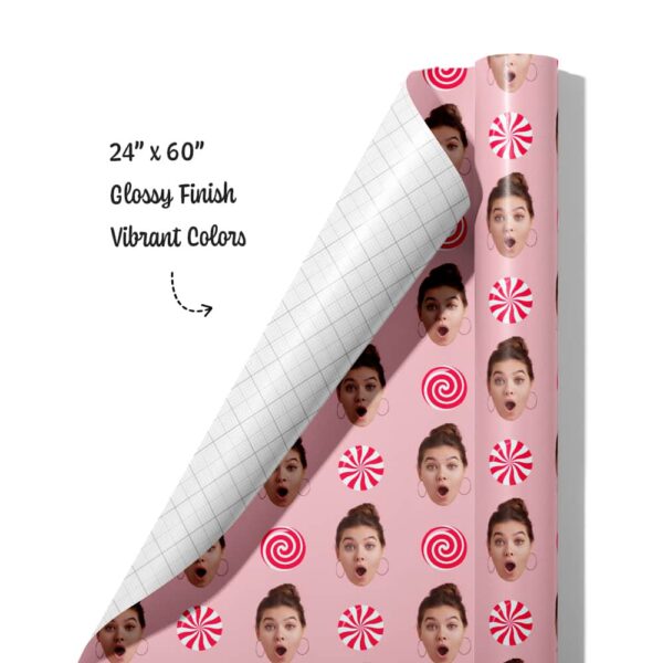 peppermint wrapping paper roll