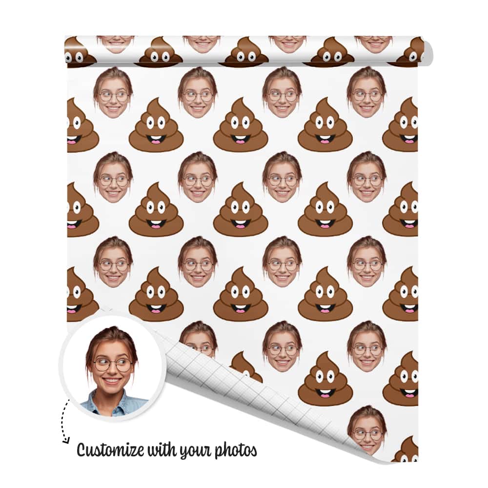poop emoji wrapping paper