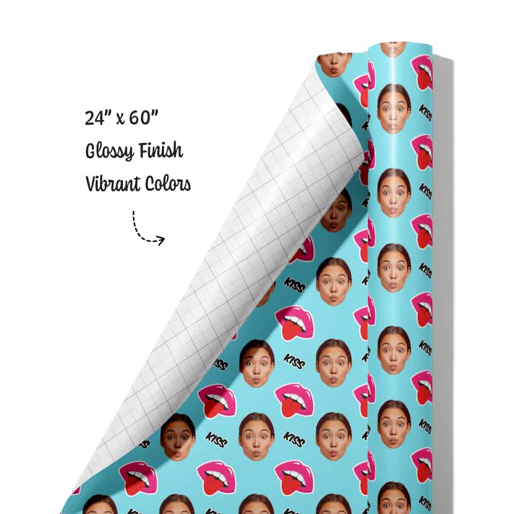 Kiss Kiss - Custom Wrapping Paper - Image 3