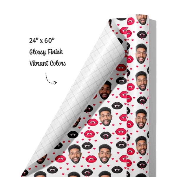 vampire lip gift wrap roll