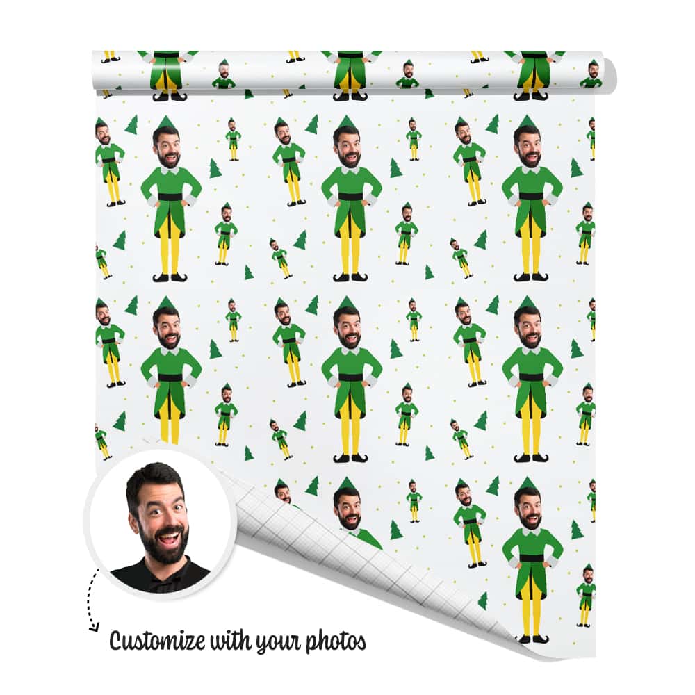 elf wrapping paper