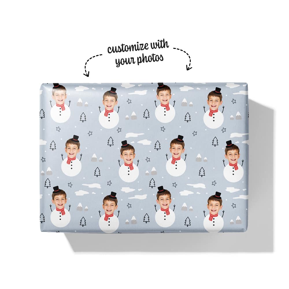 snowman wrapping paper box