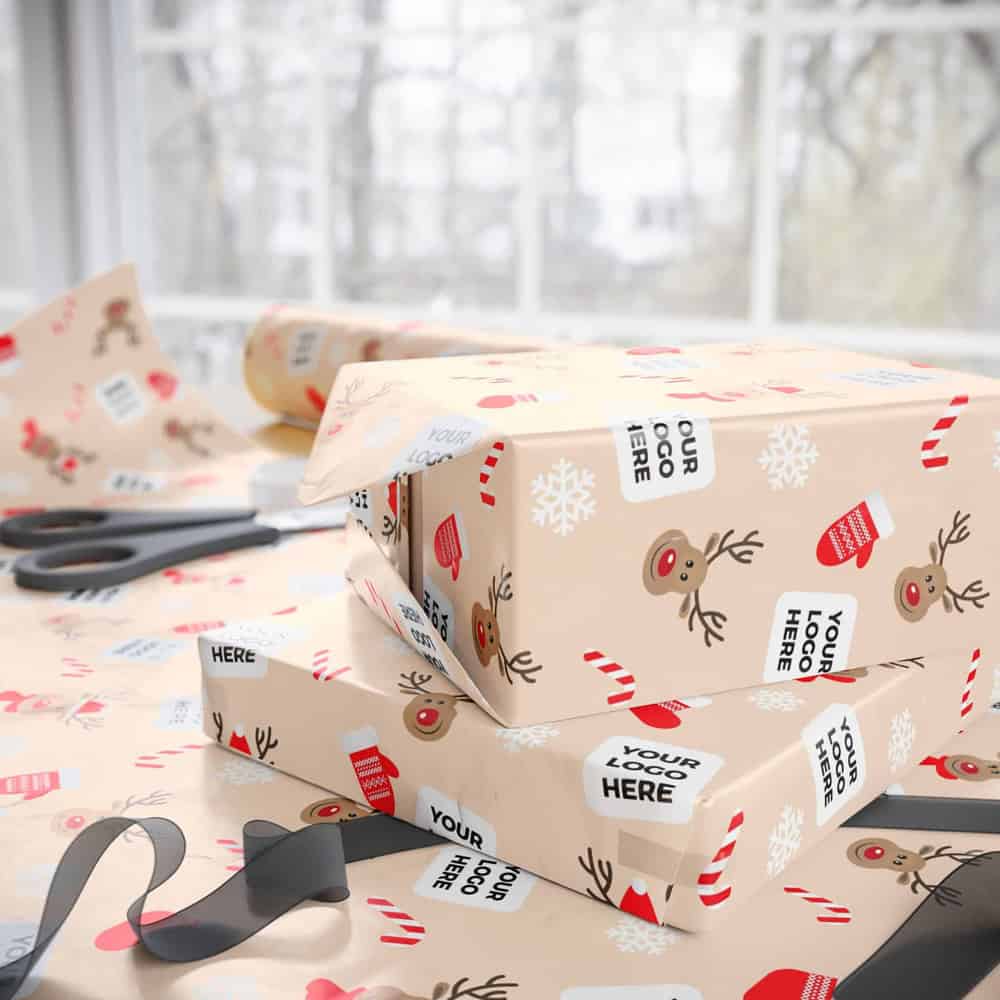 business logo wrapping paper
